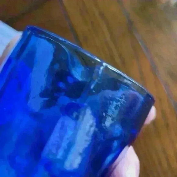 Shirley Temple 1930s Depression Blue Glass Pitcher 2pc - Picture 9 of 13